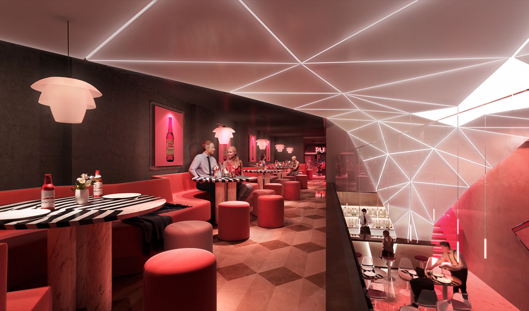 Xeus x Budweiser art experiential club, Shenzhen — mezzanine level
